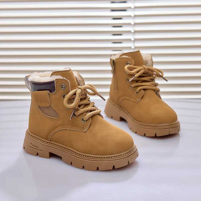Children Warm Boots with Thick Fur Kids Short Boots Plush Comfortable 2025 Winter Boys Girls Ankle Boots Soft Bottom Non-slipW251121