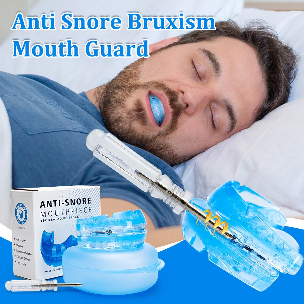 Anti Snore Bruxism Mouth Guard Stop Snoring Mouthpiece Teeth Bruxism Sleeping Aid Apnea Devices Night Anti-Snoring Mouth Guard 250421