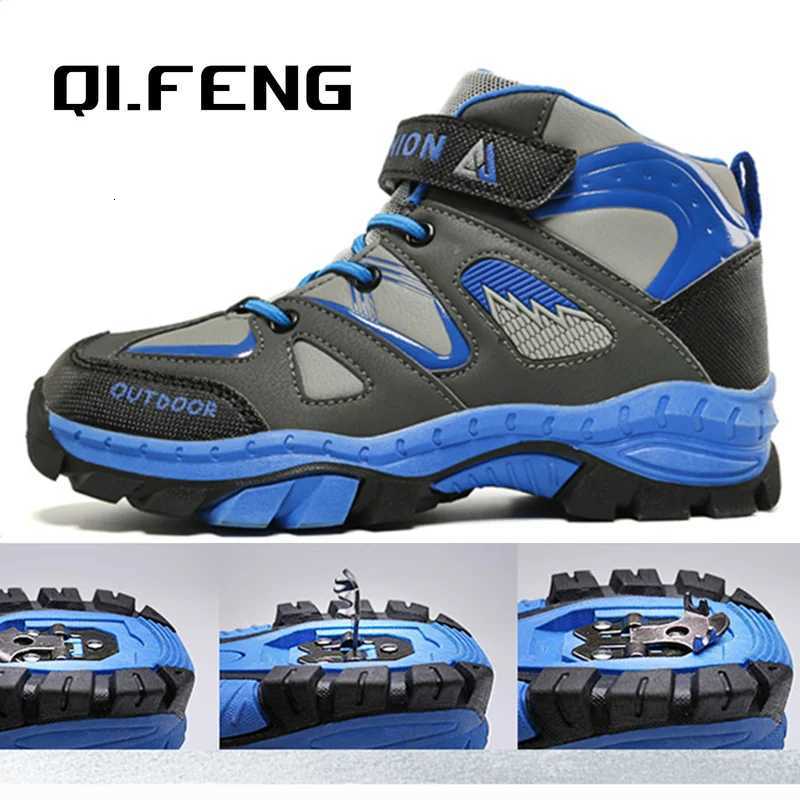 Boys Casual Shoes Winter Warm Children Sneakers High-top Anti-Slip Kids Trainers Waterproof Sport Footwear Fashion Autumn RubberW251121
