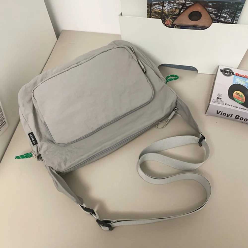 Leisure Fashion Crossbody Bag Casual Fitness Sport Shoulder Bag Solid Color Large Capacity Nylon Bag UnisexT251121