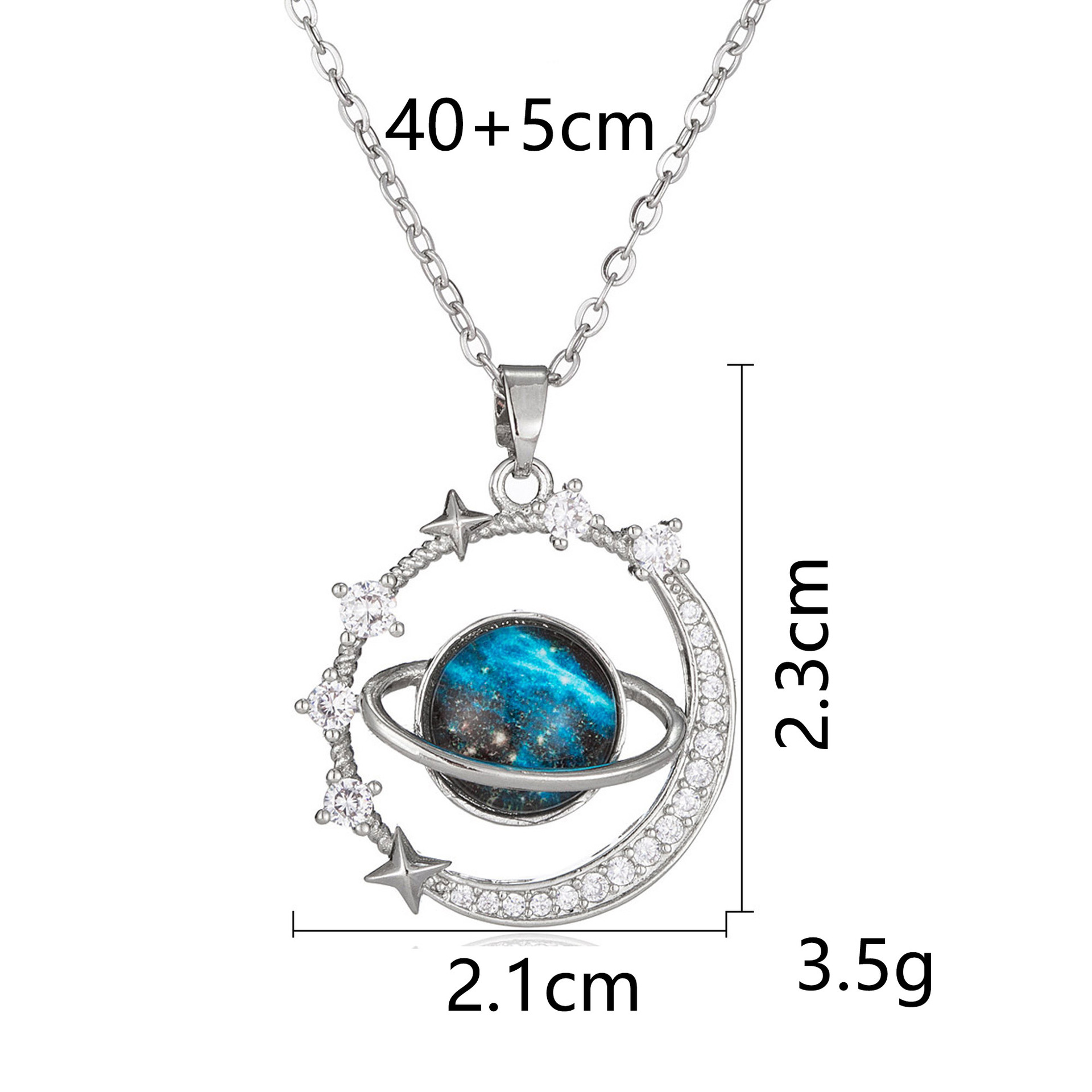 Planet Womens Necklace Versatile High-end Starry Sky 18k Gold Collarbone Chain ins designer necklace for jewelry woman necklace designer for women Y2K - view 4