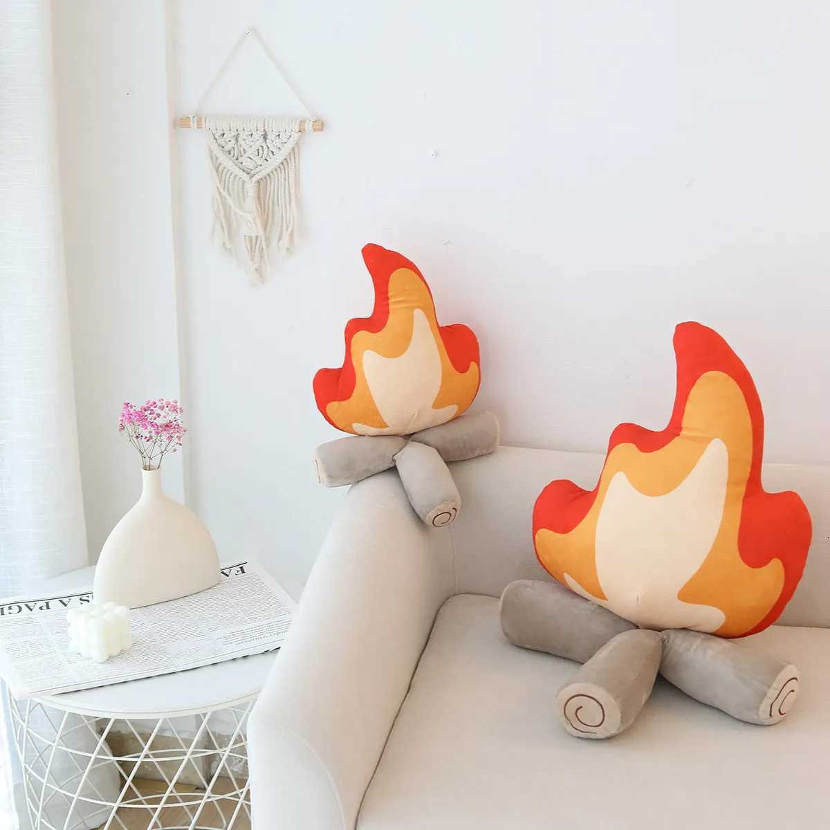 Creative Fire Pile Bonfire Plush Throw Flame Doll Sofa s Cushions Seat Sofa Throw Cushion C251121