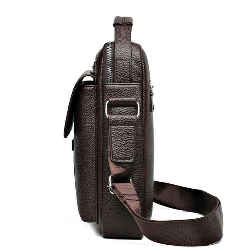 Mens Genuine Leather Crossbody Shoulder Bags High Quality Tote Fashion Business Man Messenger Bag Leather Bags Fanny PackT251121