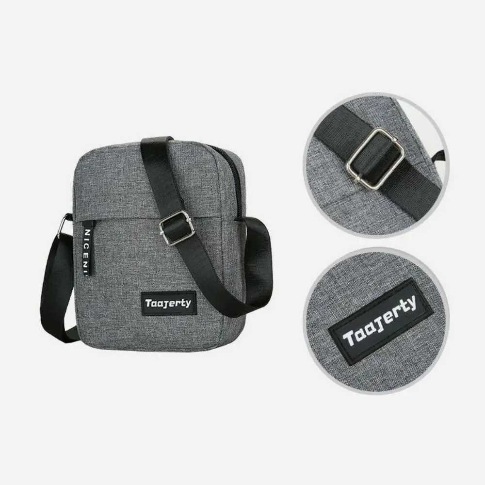 portable Nylon Shoulder Bag Solid Color Casual and Fashionable Crossbody Bag Business Retro Bag Men Hand BagT251121