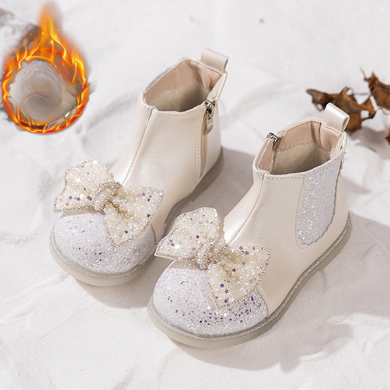 New designer shoes Girls Martin Boots Short Boots Stylish Double Cotton Shoes New Autumn Winter Fleece Lined Leather Boots Girls Boots