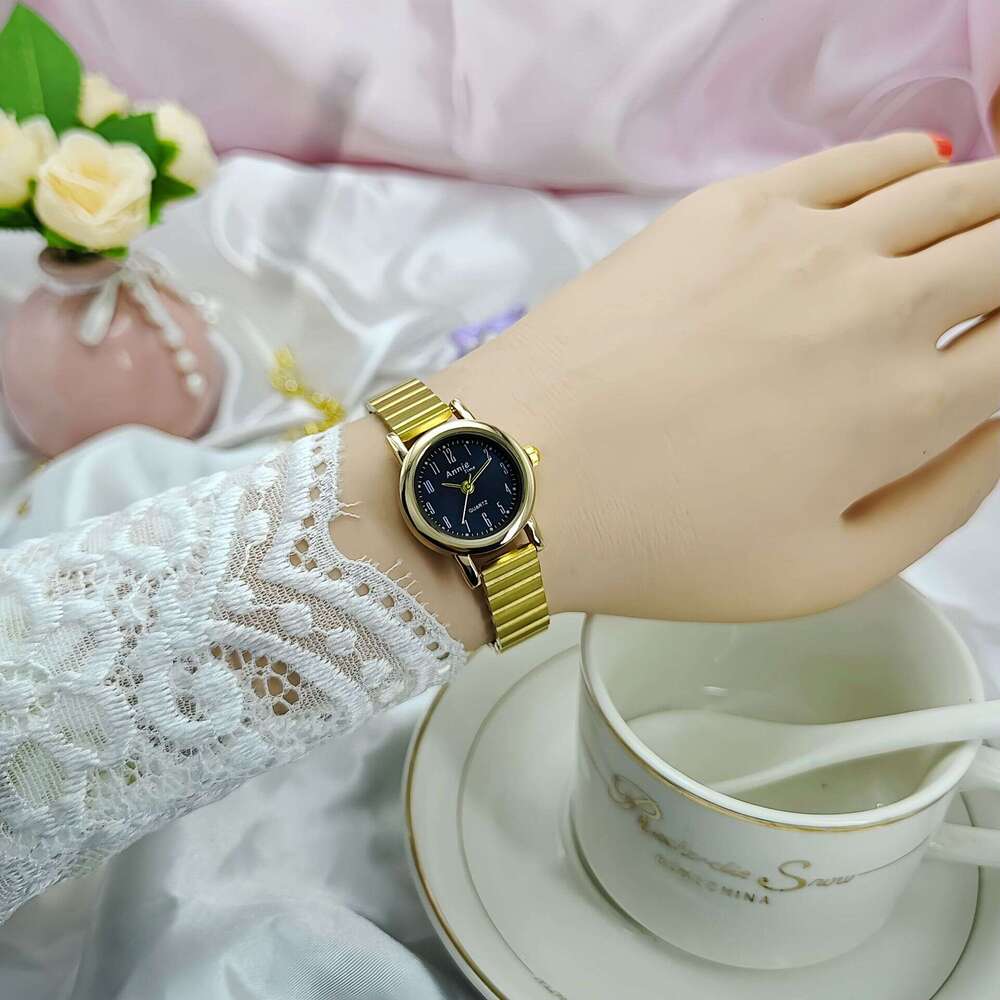 Cross-Border Hot New Fashion Women's Female Steel Band Ins Style High-End Round Bamboo Quartz Watch