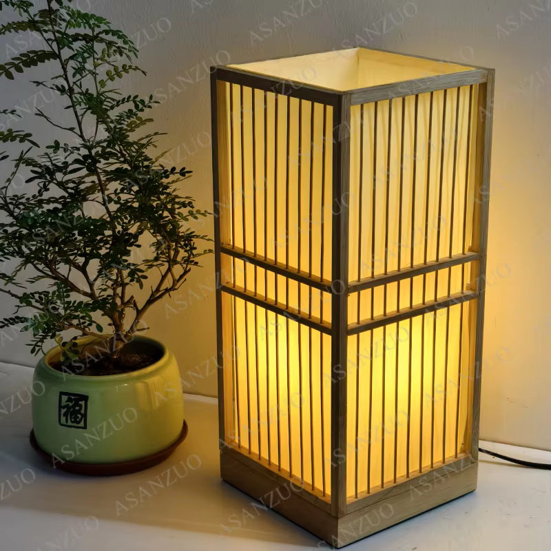 Elegant Desk Lights with Bamboo Finish - Perfect for Living Room and Bedroom Ambiance