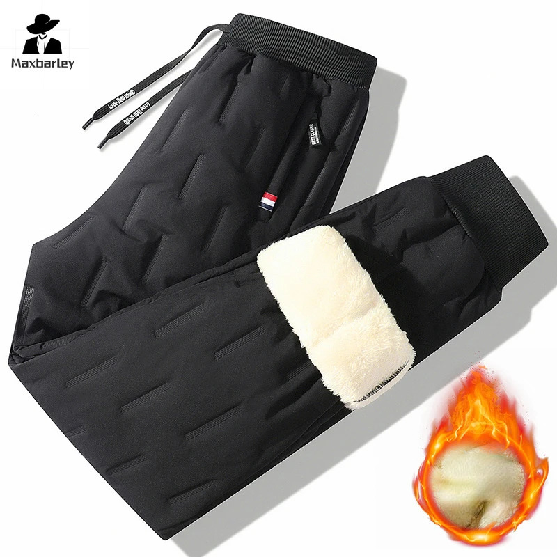 Winter Pants Mens Casual Sports Zipper Pocket Thick Warm Padded Pants plus size 7XL Snow Antifreeze Jogging Down Cotton Pants 251121