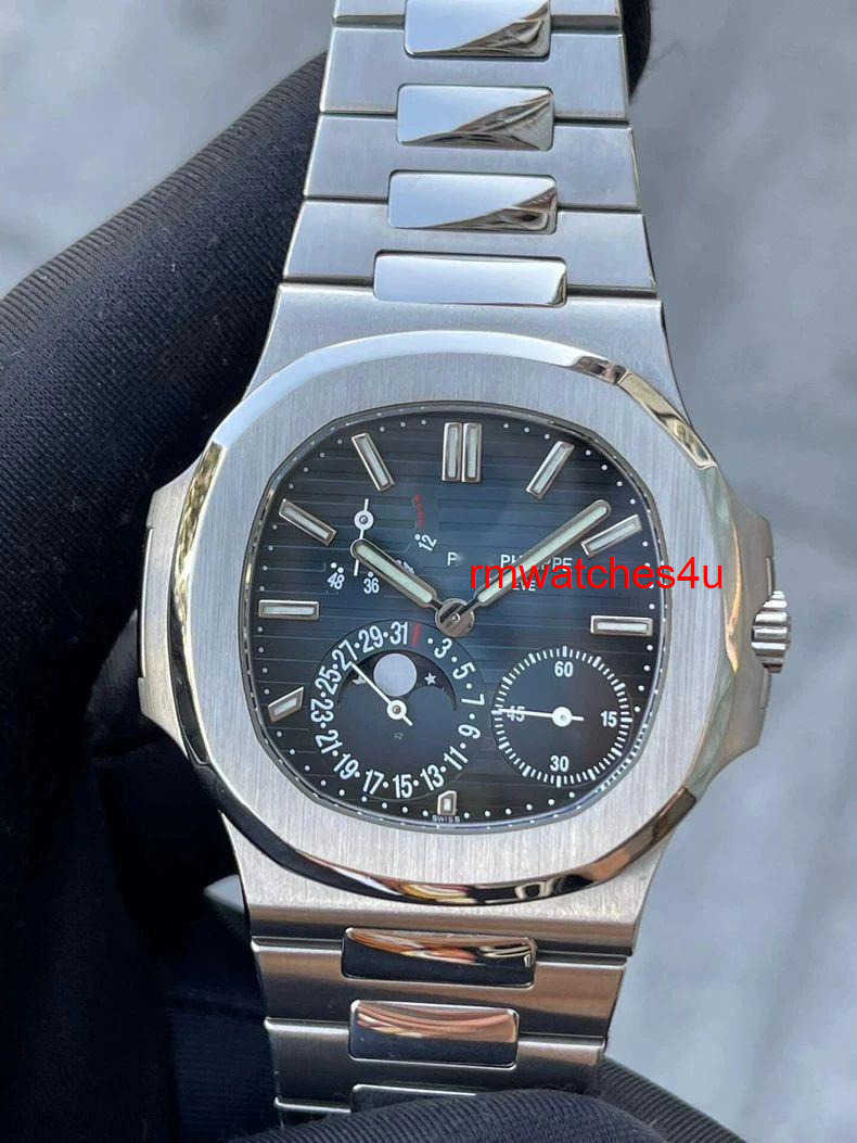 Luxury Watch Designer 5712a Naut1Ius 40mm Date Moon Phase Power Reserve Display Modified Version Men Wristwatch Automatic Mechanical Movement Watches Watch2366