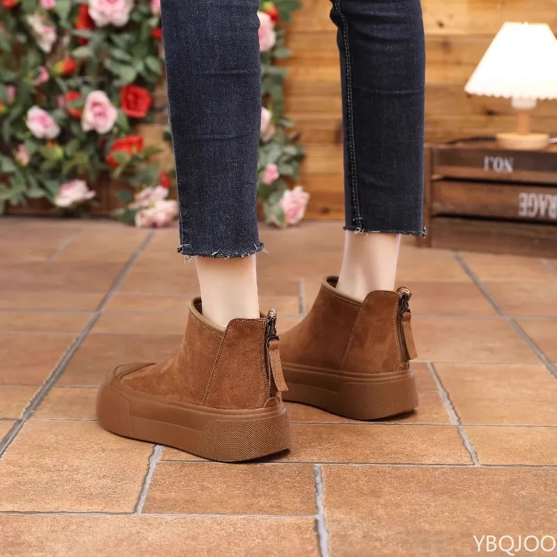 Womens casual comfortable snow boots winter velvet cotton minimalist short fashionable versatile warm women shoes 251121