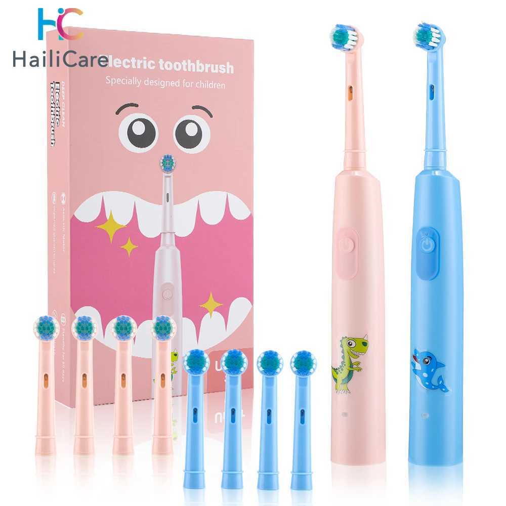 Children Electric Toothbrush Cartoon Kids With Replacement Head IPX7 Waterproof Rechargeable Sonic RotatingToothbrush Cute C251121