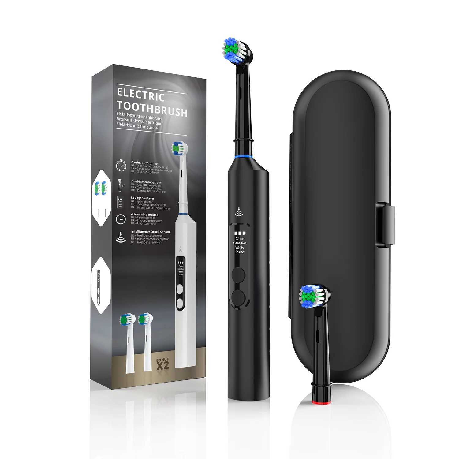 Wireless Charging Soft Bristle Fully Automatic Intelligent Electric Toothbrush Head Rotating Adult Model Pressure Sensing C251121