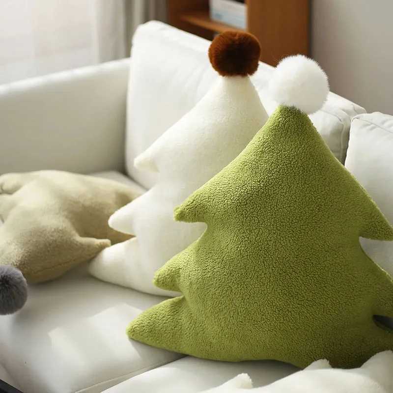 Lamb Wool Christmas Light Luxury Sofa Living Room Cushion Nordic Style C251121