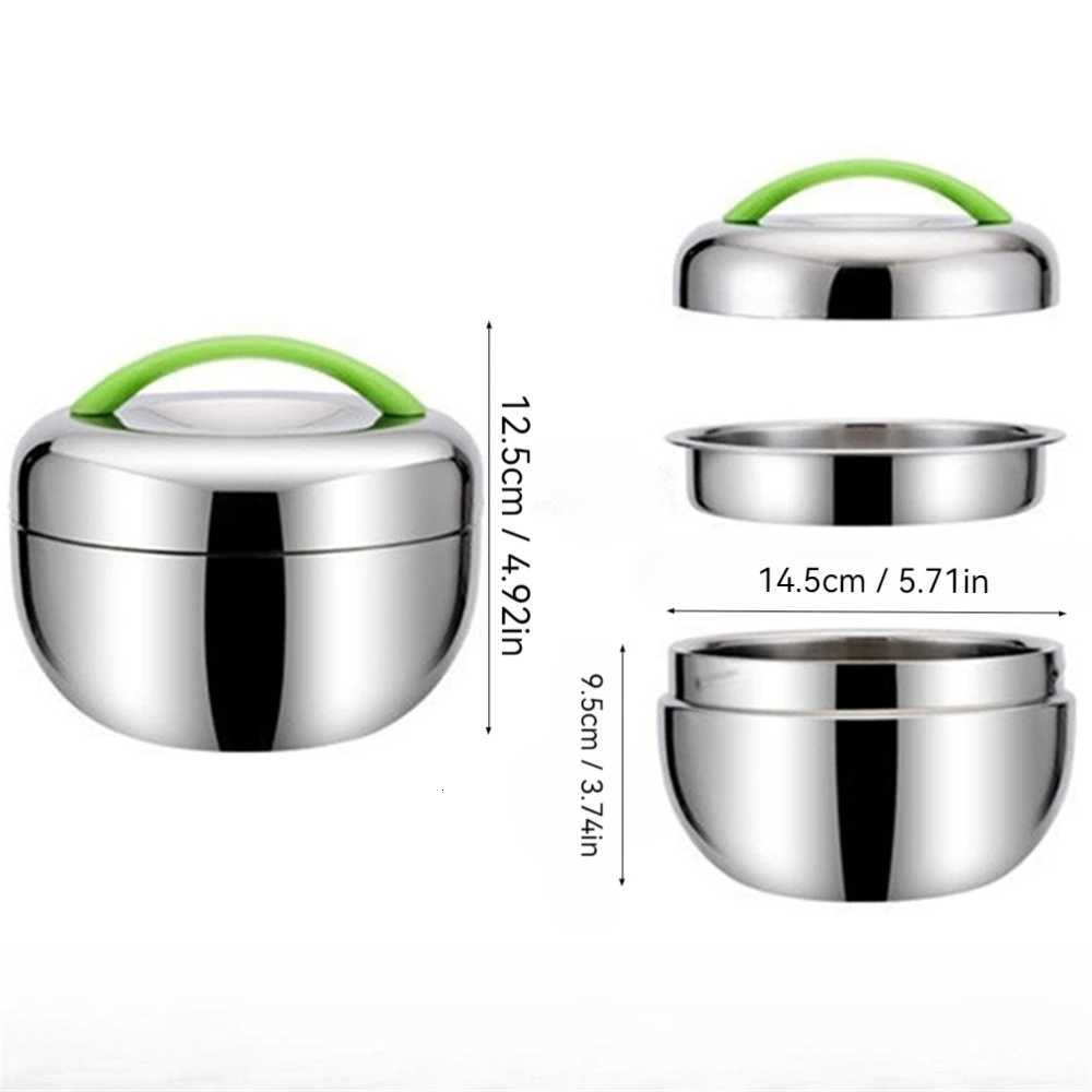 1pc Thickened stainless steel apple lunch box double-layer insulation and heat preservation bento box convenient lunch box forM251121