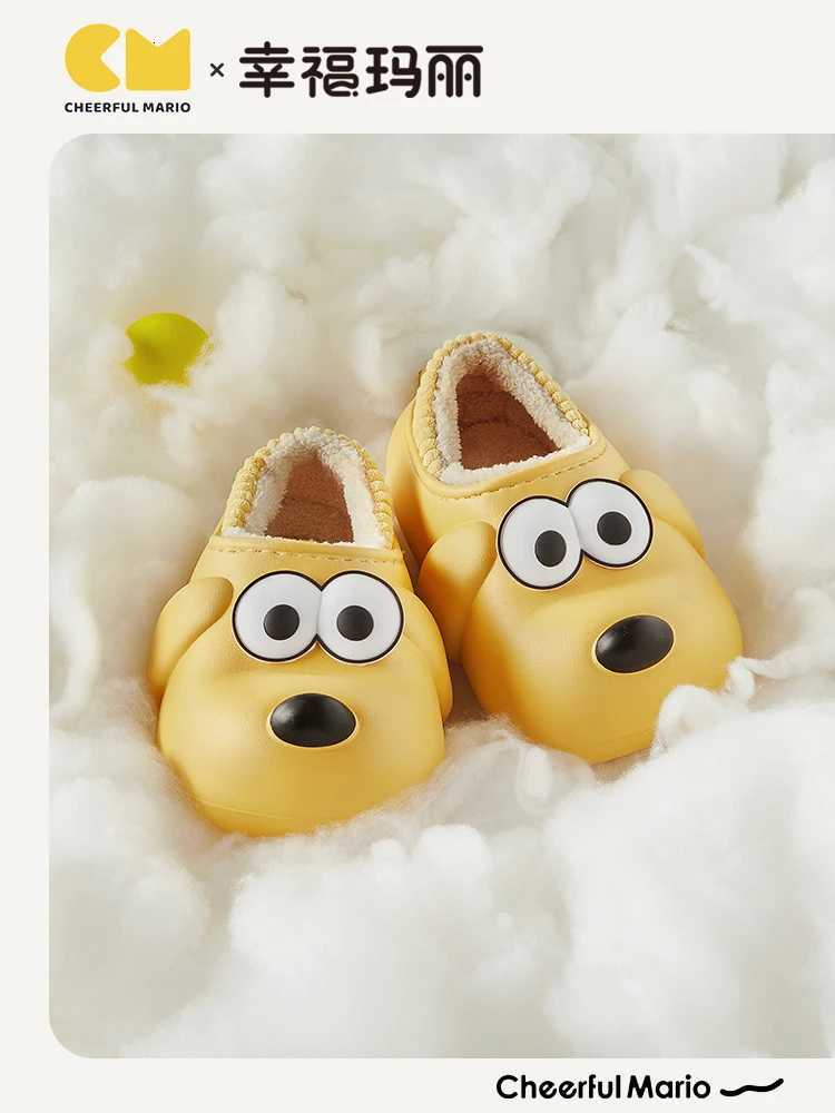 2023 Newest Winter Waterproof Soft Warm Shoes Fluffy EVA Cute House Slippers for Kids Home Indoor Outdoor Kids Shoes for GirlW251121