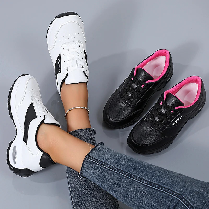 Selling Womens Thick Sole Casual Sneakers Women Fashion Vulcanized Shoes ner Trainers Platform Lace Up Walking 251121