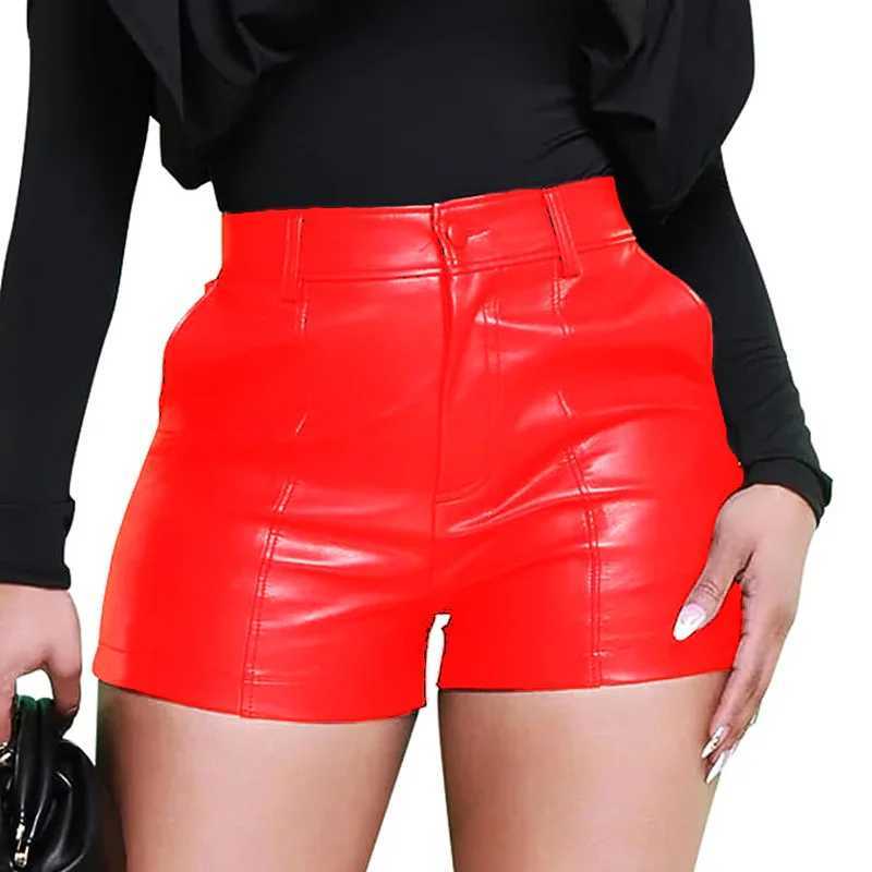 Womens shorts autumn new PU leather pants womens fashionable tight buttocks pants M250421