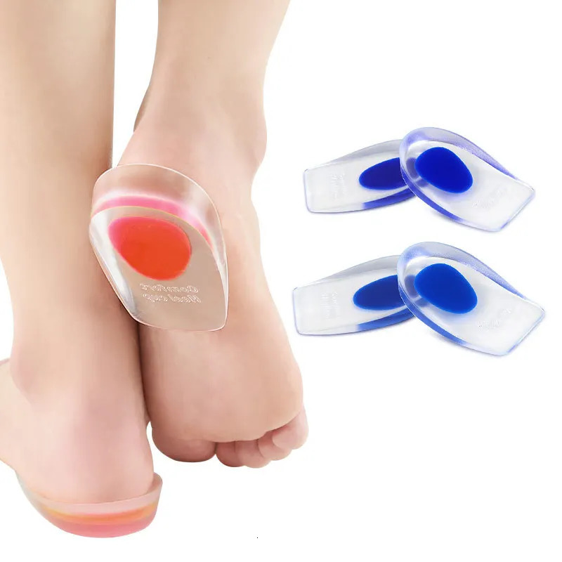 Orthopedic Soft Silicone Gel Insoles for Heel Spurs Pain Foot Cushion Massager Care Half Insole Pad Height Increase 251121
