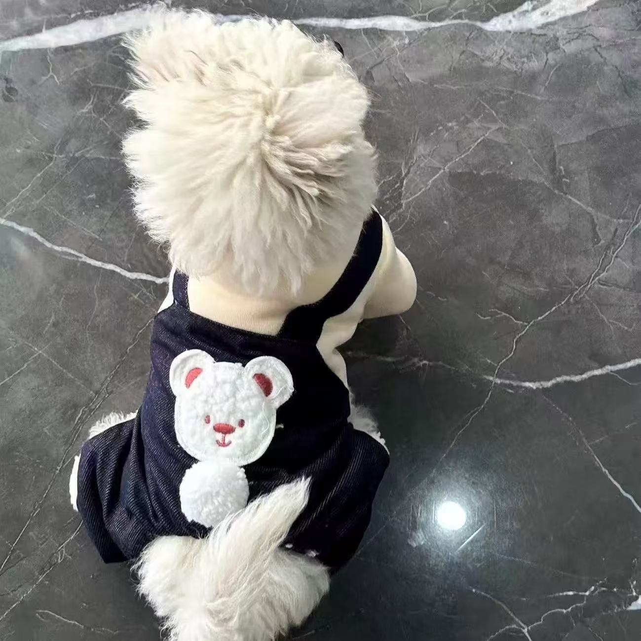 T2400 Fleece-lined Autumn/Winter Puppy Four-Legged Sweater for Teddy, Bichon Frise, Schnauzer, and Small Dogs - Thick Winter Coat