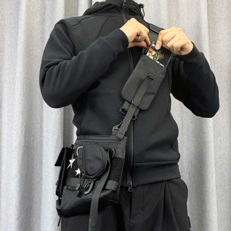 Fashion Tactical Functi Crossbody Bags Men High Street Techwear Style Ch Bags Cbinable Shoder Strap bolsos para hbre Y251121