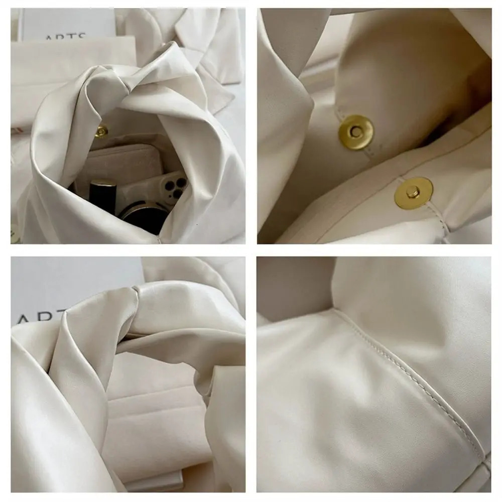 Simple Soft PU Shoulder Bags Small Square Top-Handle Bags Mini Pleated Handbags for Women Girls R250421ZYl