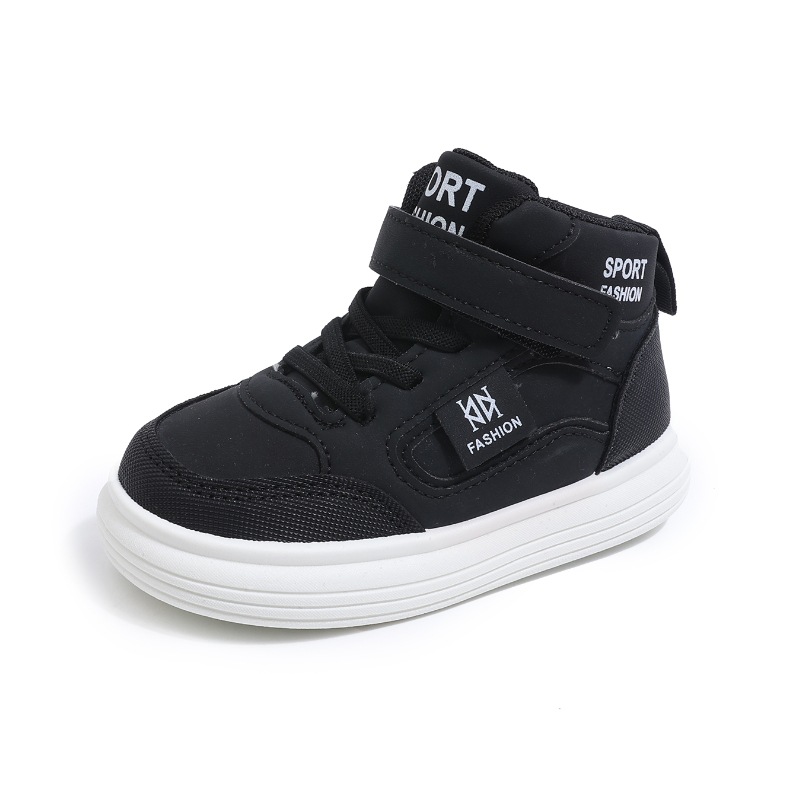 Designer Childrens Sports 2025 New Style Solid Heart Boys High Top Casual Board Shoes Soft Sole Single shoes Free shipping XJ260303