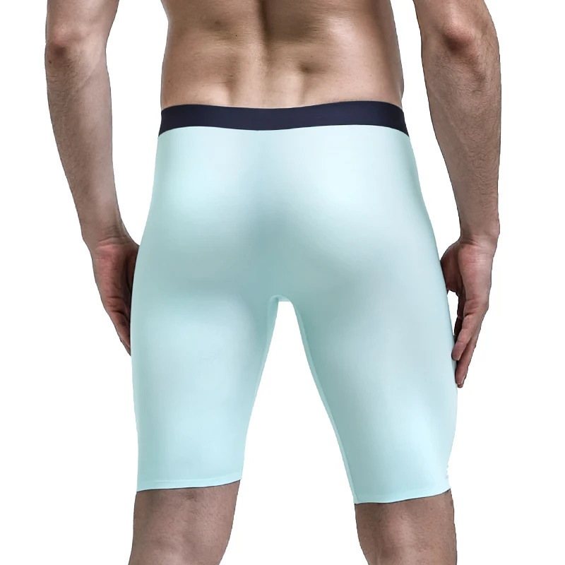 5 packs of mens sports underwear summer silk quick drying pants antiwear legs and loose boxing shorts 250417