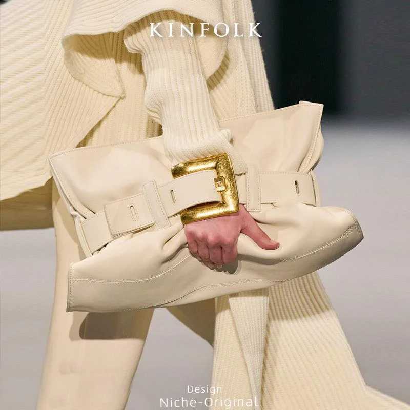 Light Luxury High-end Shoder Bag Brand New Design Belt Buckle Tote High-quality Soft Leather Sexy Wen Handbag Messenger Bag Y251121