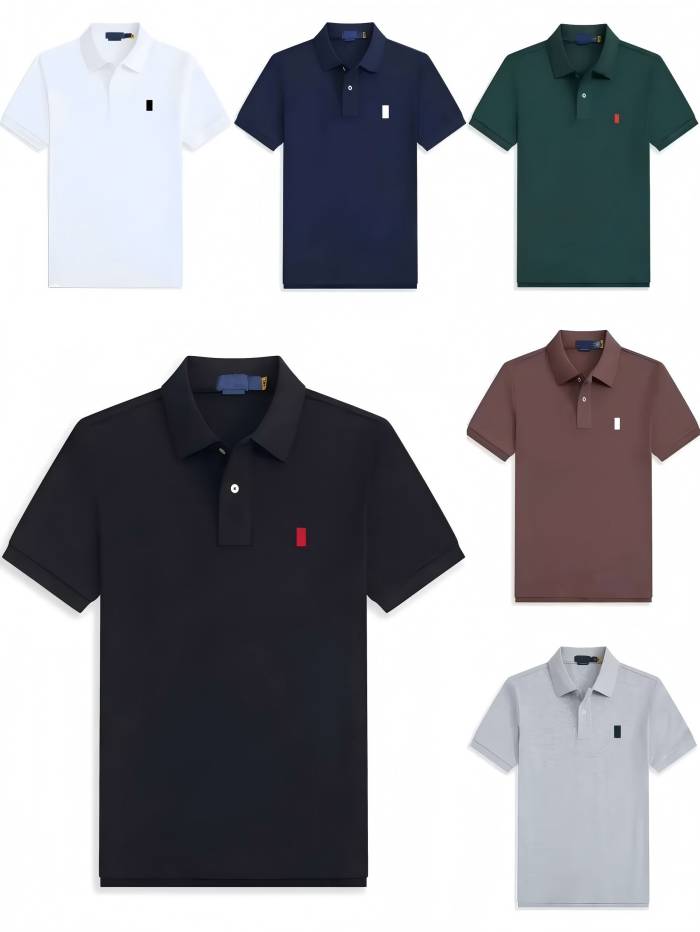 25ss Designer T Shirt Shorts polo shirt collar Top Fashion Clothes Leisure Loose Tide Pony Broidered Tees High Quality Cottons Short Sleeve Print Tops