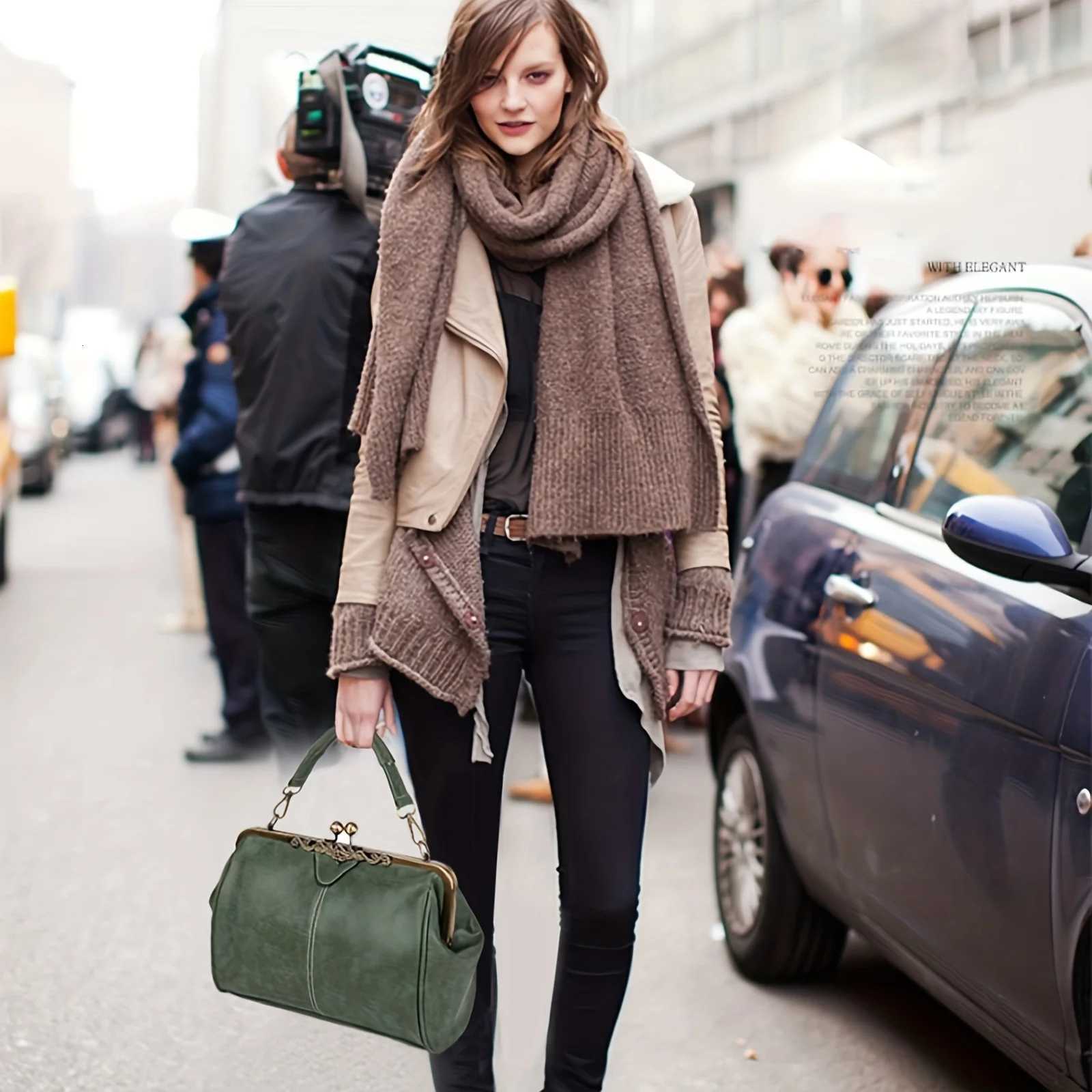 Vintage Top Handle Crossbody Bag Lock Sahel Bag Wens Shoder Purse Handbag Y251121