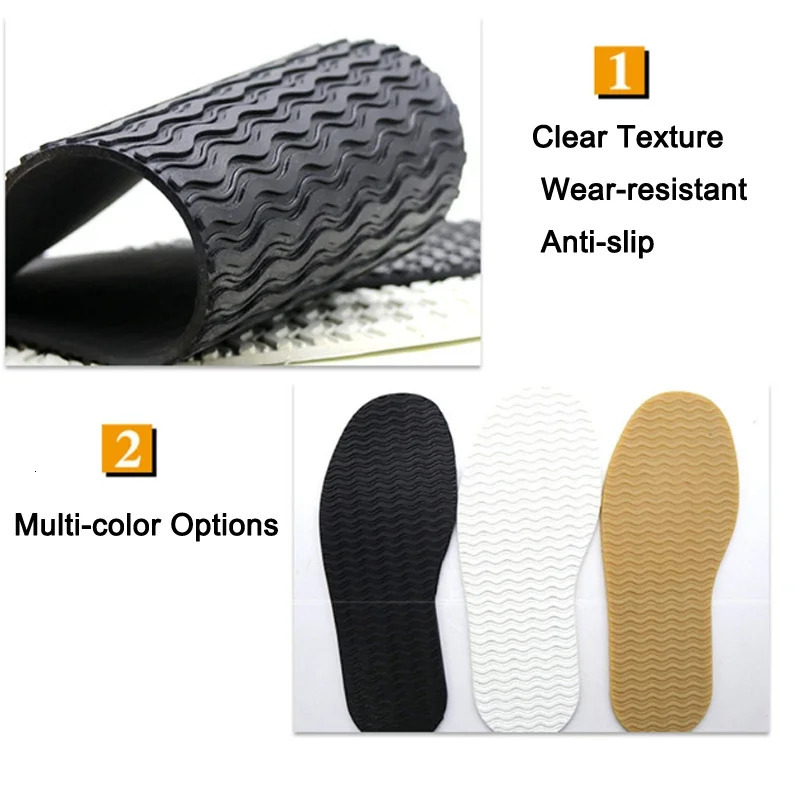 Rubber Full Soles for Shoes Outsoles Insoles Anti Slip Ground Grip Sole Protector Sneaker Repair Worker Shoe Self Adhesive Pads 251121