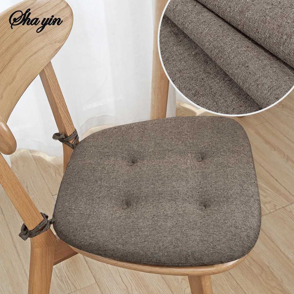 Summer Dining Chair Cushion Thickened Cotton Linen Breathable Cushion Student Horseshoe-shaped Chair Cushion Home Supplies C251121