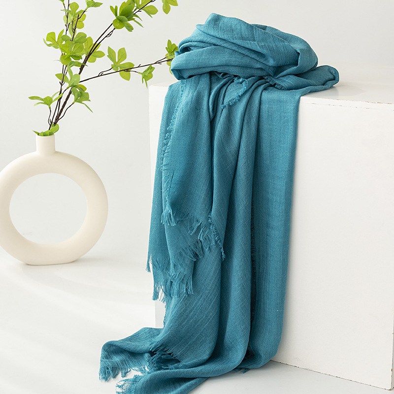 K464 Spring and summer high-end all-match women's scarf solid color simple fashion headscarf scarf sunscreen shawl silk scarf wholesale