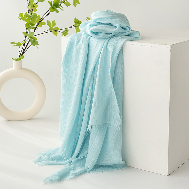K464 Spring and summer high-end all-match women's scarf solid color simple fashion headscarf scarf sunscreen shawl silk scarf wholesale
