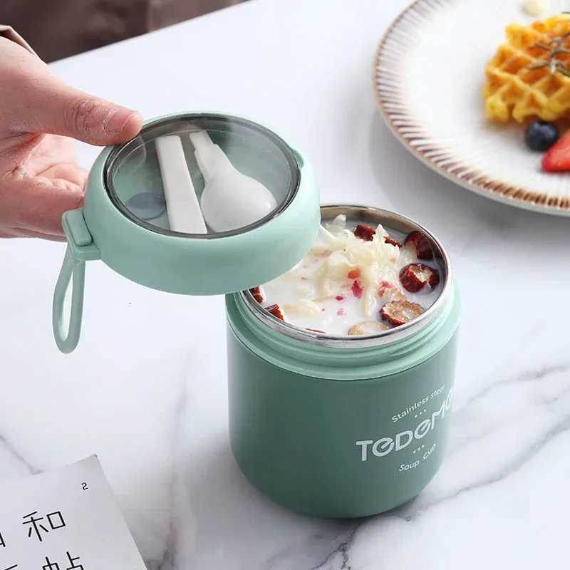 1PC Lunch Box Stainless Steel Thermal Insulation Soup Cup with SpoonM251121