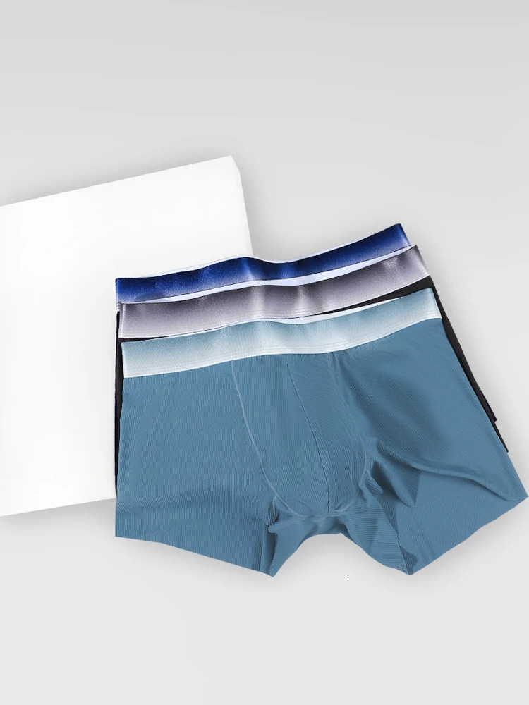 Mens Ice Silk Underwear Bullet Type Separation Boys Sperm Vein Model Boxer Varicose Support Bag 250417