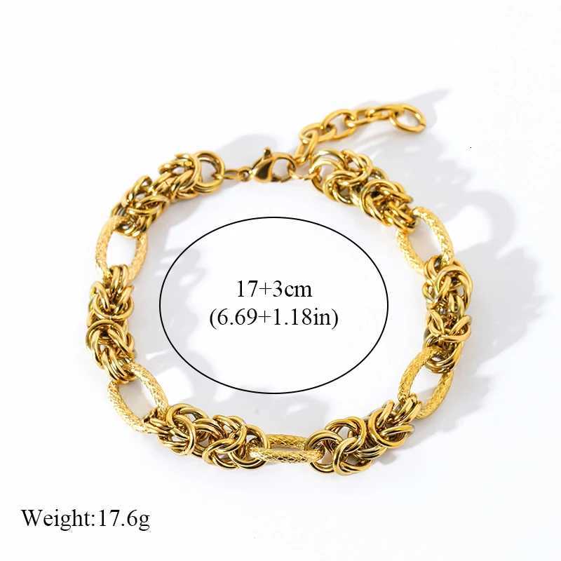 EILIECK 316L Stainless Steel Twisted Bracelet Bangles For Women Trendy 18K Gold Plated Wrist Chain Waterproof Jewelry Gift PartyW251121