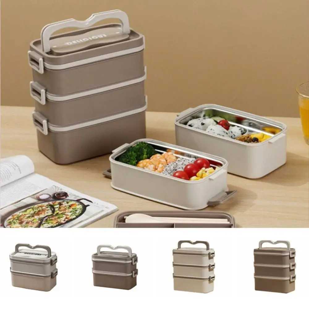 2/3 Layers Stainless Steel Lunch Box SUS304 Insulated Multi Layer Lunch Box Stackable Large CapacityM251121