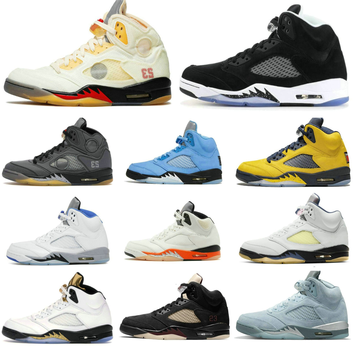 Trainers 5 J5 Basketball Sports Shoes Jump Mans Retroes Medium Soft Pink 5S Fire Red UNC Sail Muslin White Cement What The Silver Black Metallic Reimagined Sneakers P8