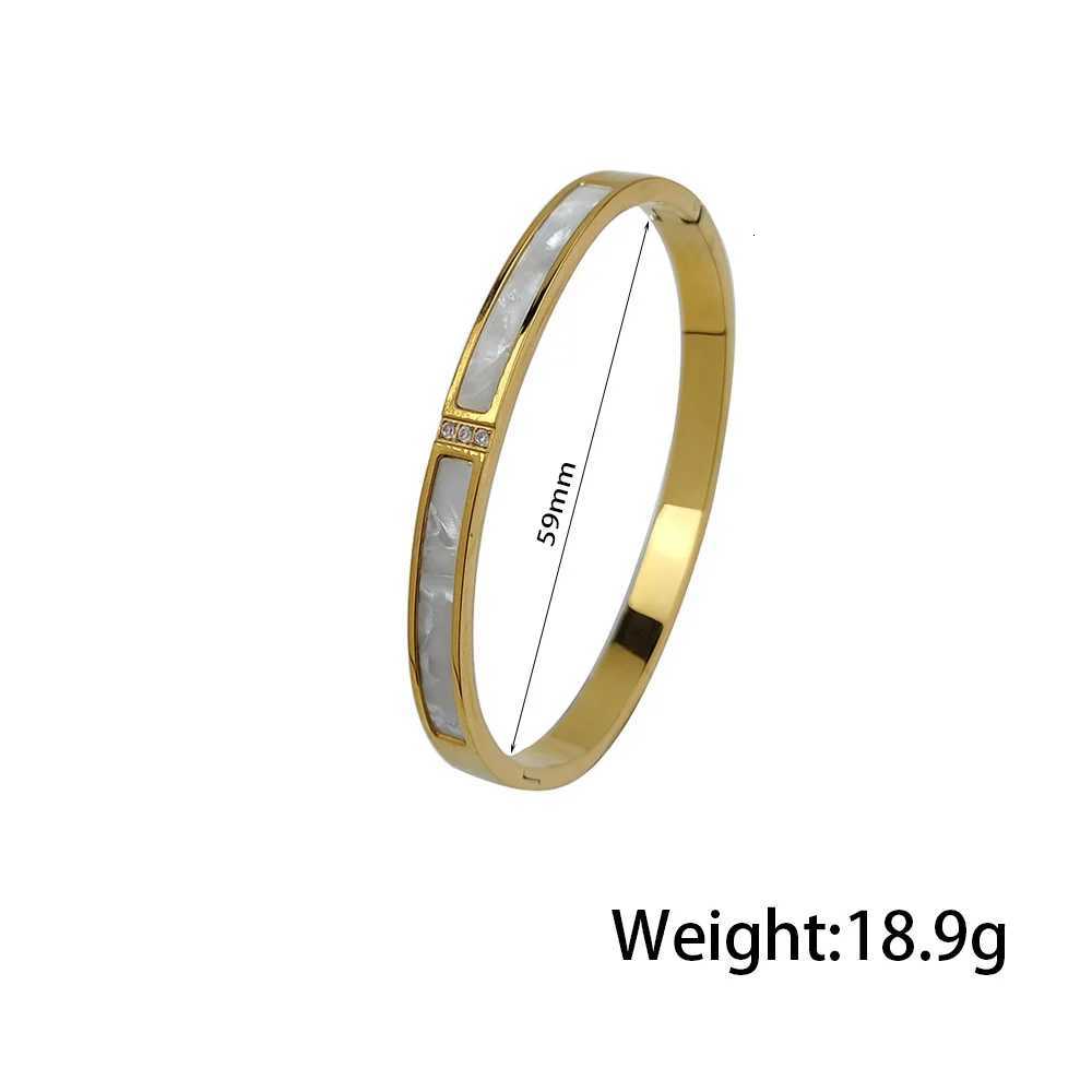 Fashion Bracelet Women Gold Plated Shell Stainless Steel Couple Bracelet Zircon Girls Gift Hot SellingW251121