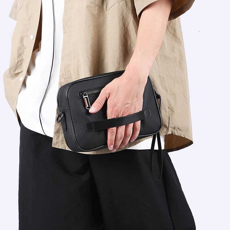 Fashion Casual Men Small Shoulder Bag High Quality Soft PU Mens Mini Handbag Day Clutch bag Phone Bags Sac hommesT251121