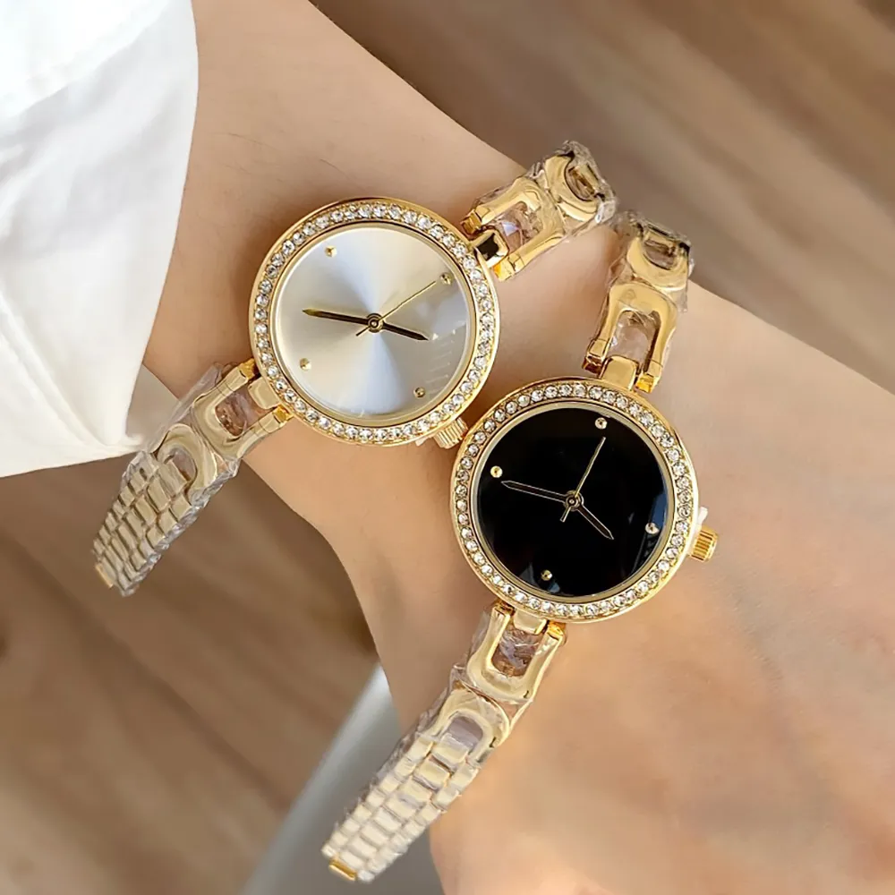 new Fashion Brand Wrist Watches Women Ladies Girl Crystal Horse Carriage Style Luxury Metal Steel Band Quartz Clock COA 15