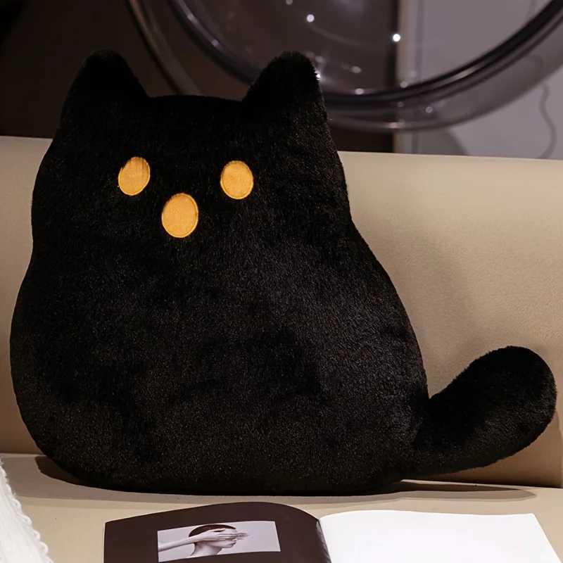 Quirky Ghost Cat Plush with Sewn Closure for Halloween Christmas Party Decor Sofa Living Room Bedroom Accent C251121