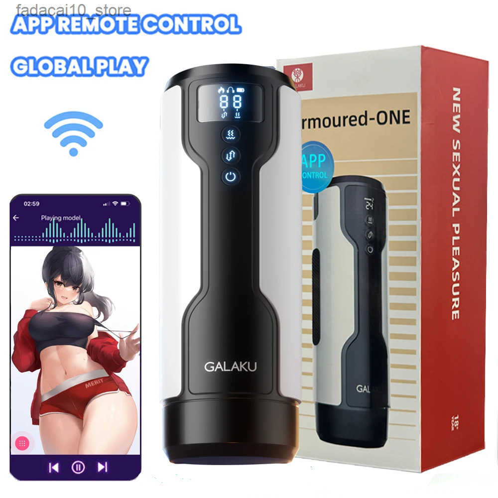 Galaku Bluetooth Thrusting Male Masturbator Mecha Auto Vagina Blowjob Pussy Sex Machine App Masturbation Cup Sex Toys for Men z250421