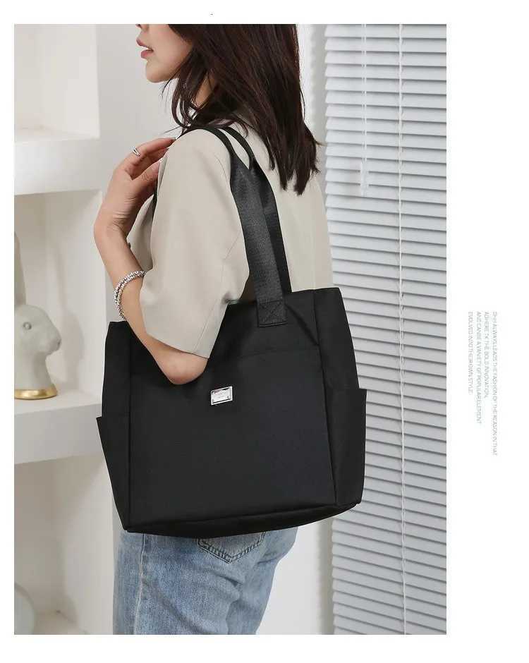 New stylish simple solid color mother bag womens bag nylon shoulder bag fashionable large capacity handbag Oxford Buttot bagT251121
