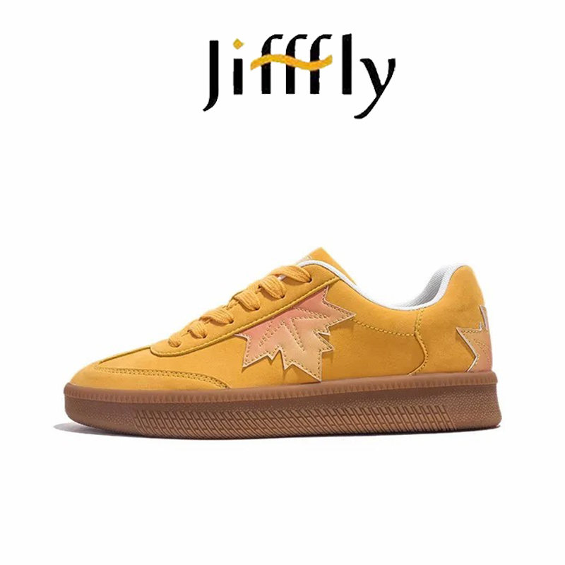 Jifffly brand designer men's and women's casual sports shoes, trendy graffiti wear-resistant synthetic suede leather shoes free delivery