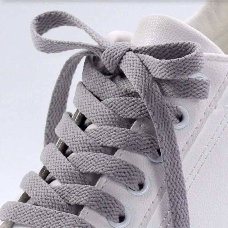 1Pair 36colors Flats Shoelaces Classic Shoe Laces Off Sneaker White Sports Men Women Children Shoelace Casual Strings 251121