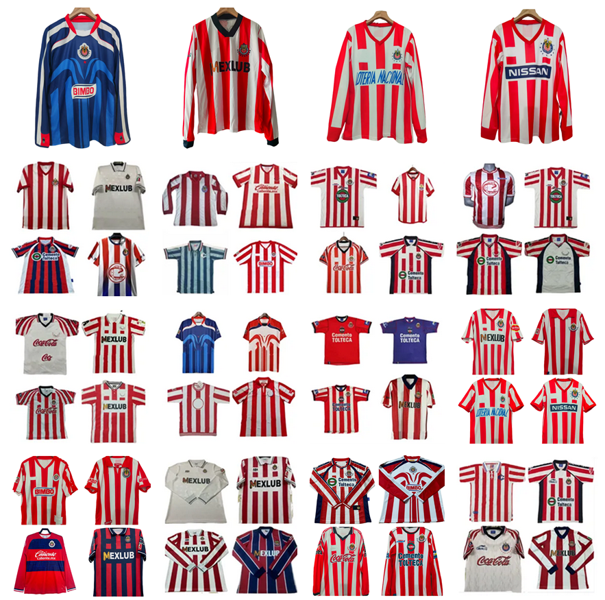 Retro Chivas de Guadalajara soccer jerseys 1960 1996 1997 1998 1999 2000 2006 2007 2008 Vintage football shirt 86 88 94 95 96 97 98 99 00 01 02 03 06 07 08 09 10 11 12 115 year