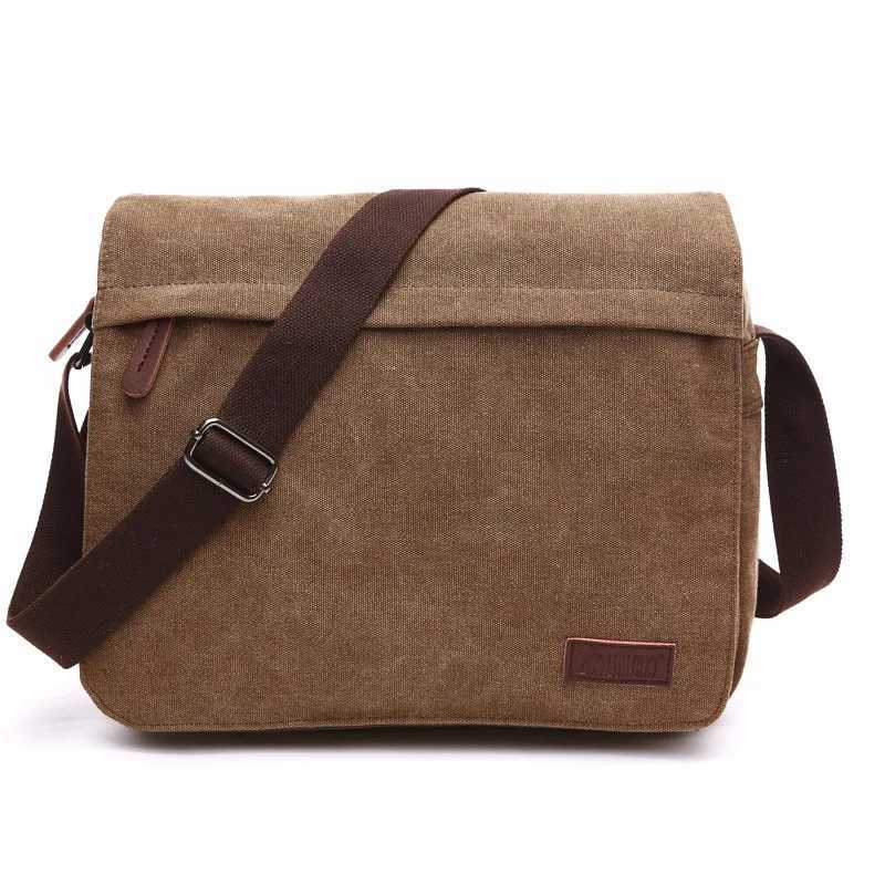 Fashion Fi Solid vintage Canvas Messenger Sahel Bags Buckle Casual Portable Shoder Bag Korean Trend Simple Pack For Men 2020 Y251121