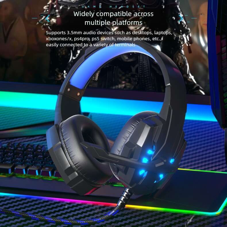 Well-known brands, niche designers, cross-border hot-selling G Headphones & Earphones games, RGB Light wired headphones